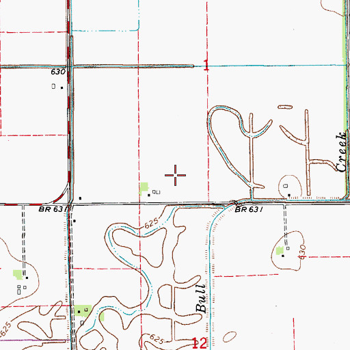 Topographic Map of Johnson Airport, IL