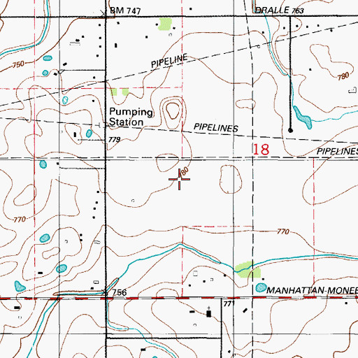 Topographic Map of Meadow Creek Airport, IL