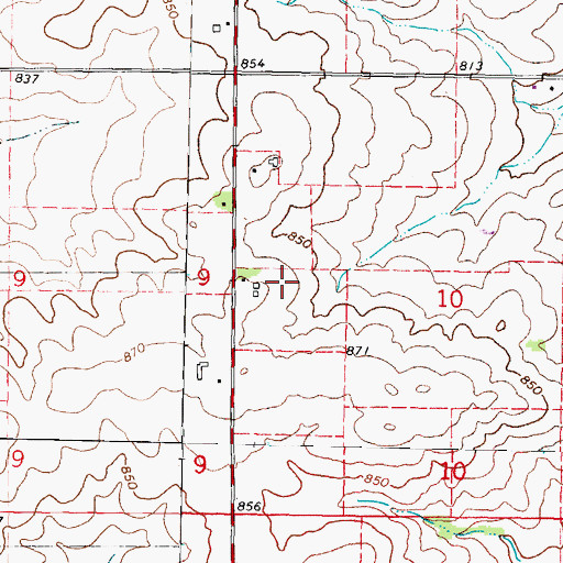 Topographic Map of Cheechako Airport, IL
