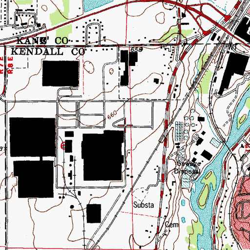 Topographic Map of Caterpillar Aurora Heliport, IL