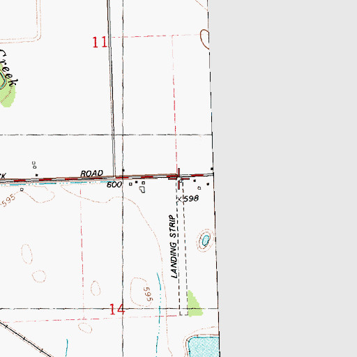 Topographic Map of Frank's Flying Service, IL