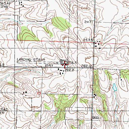 Topographic Map of Tautz Airport, IL