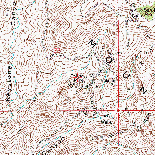Topographic Map of Chilito (historical), AZ