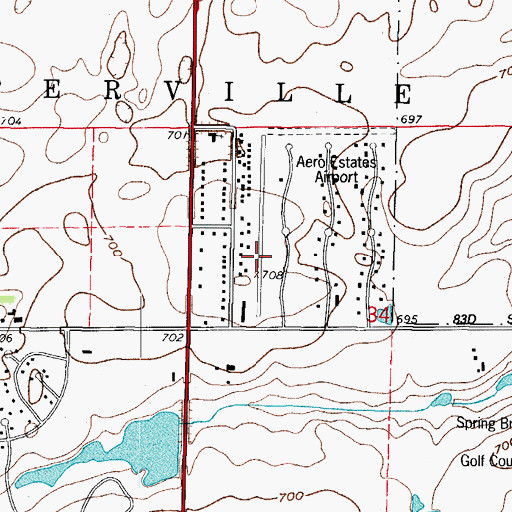 Topographic Map of Naper Aero Club, IL
