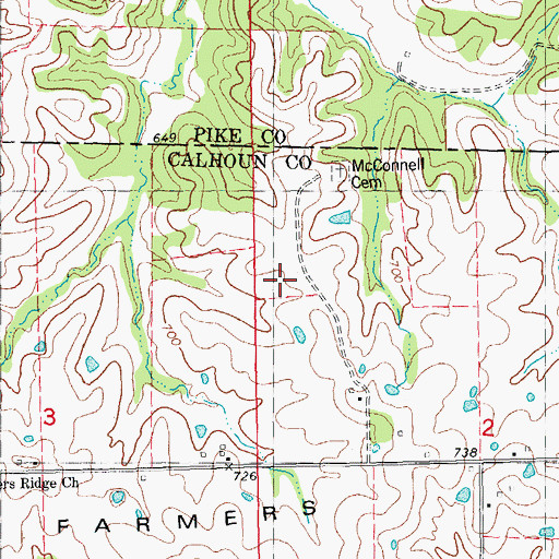 Topographic Map of Bunn Airport (historical), IL