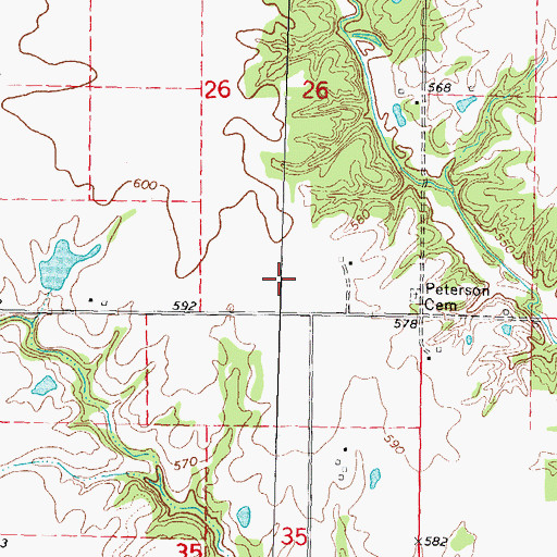Topographic Map of Mueller Airport (historical), IL