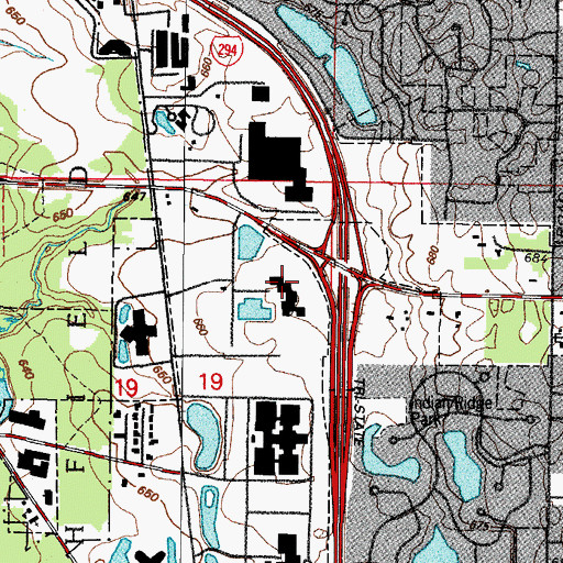 Topographic Map of Plaza Heliport, IL