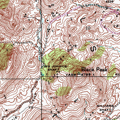Topographic Map of Copper City (historical), AZ