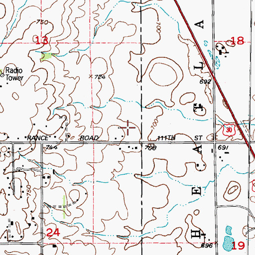 Topographic Map of Wormley Airport (historical), IL