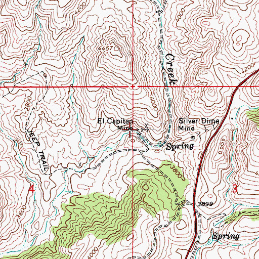 Topographic Map of El Capitan (historical), AZ