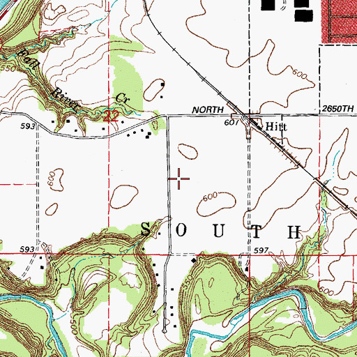 Topographic Map of Pikes Airport (historical), IL