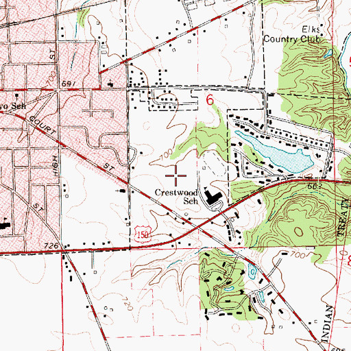 Topographic Map of Paris Community Hospital Heliport, IL