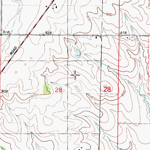 Topographic Map of Walders Farm Airport (historical), IL