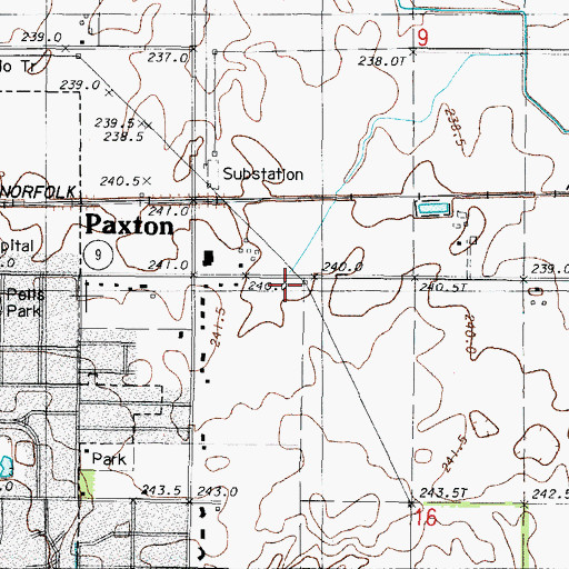Topographic Map of C D Maulding Airport, IL