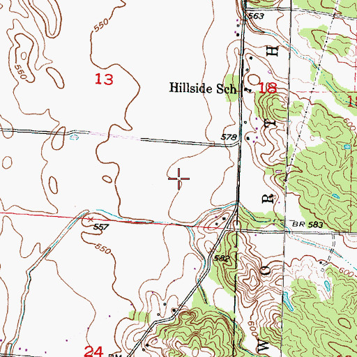 Topographic Map of Jerry E Staab Airport (historical), IL
