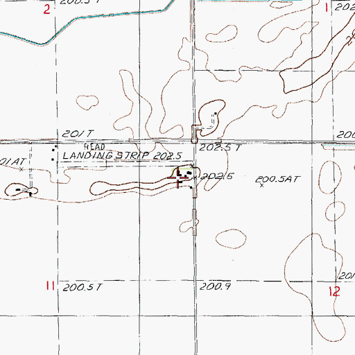 Topographic Map of Read Airport, IL