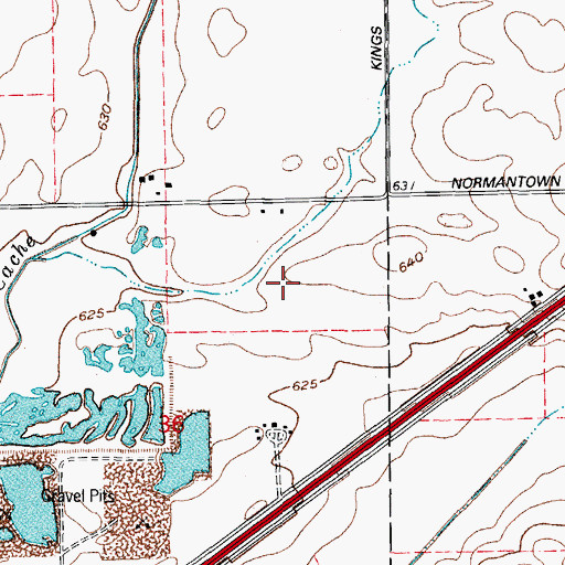 Topographic Map of Day Airport (historical), IL