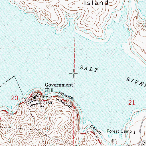 Topographic Map of Little Salt River Valley (historical), AZ