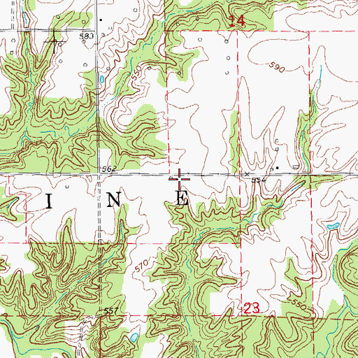 Topographic Map of Clark Airport, IL