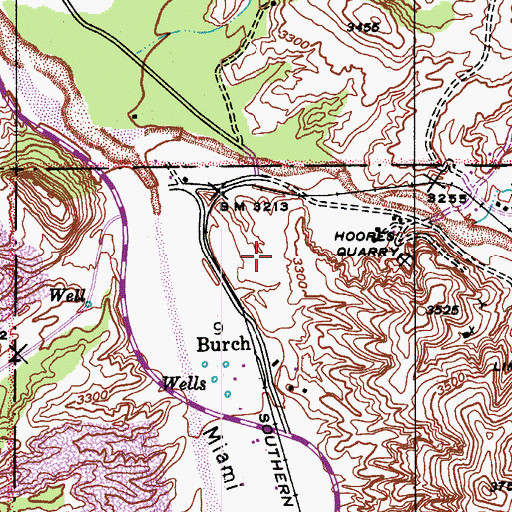 Topographic Map of Miami Flat, AZ