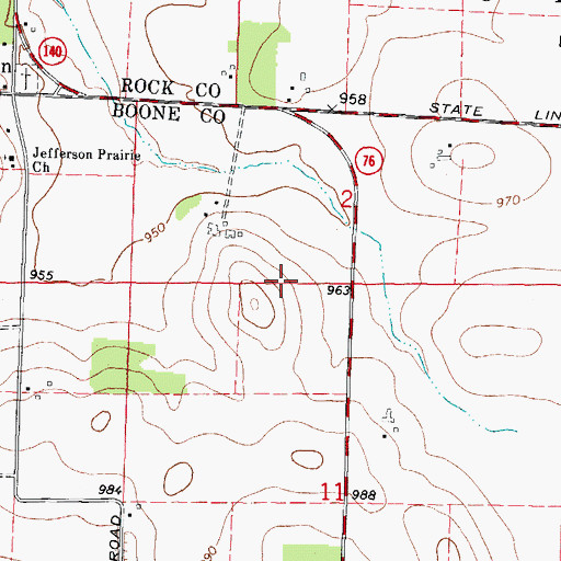 Topographic Map of Nemec Airport (historical), IL