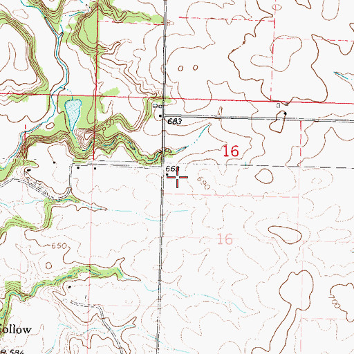 Topographic Map of Foley Airport, IL