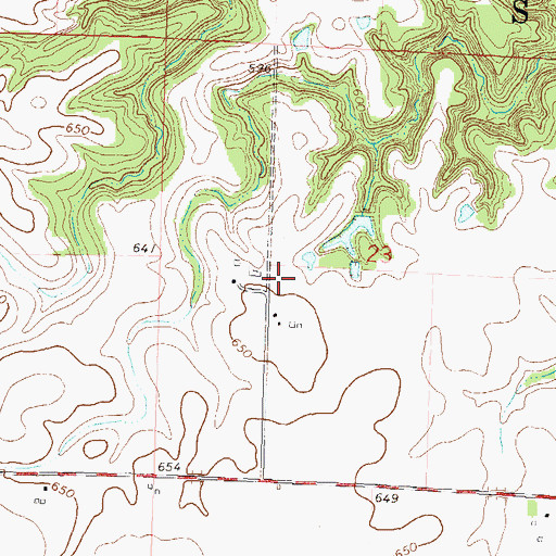 Topographic Map of Edgar Read Airport, IL