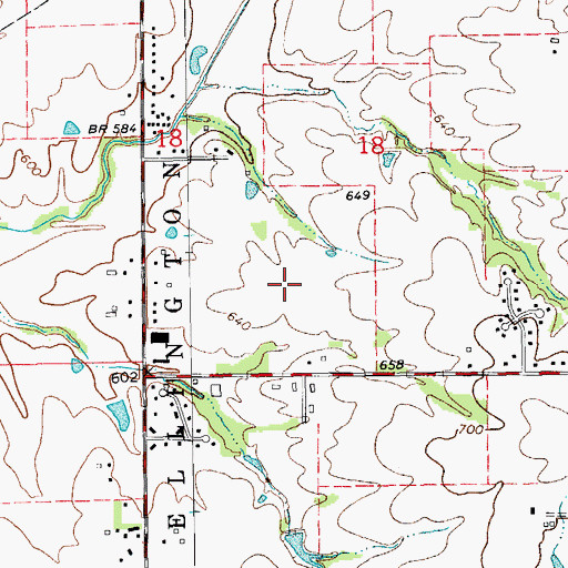 Topographic Map of Ellington Field (historical), IL