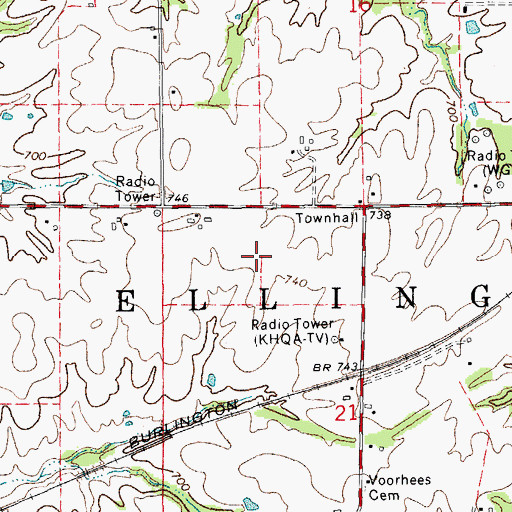 Topographic Map of Mast Field (historical), IL