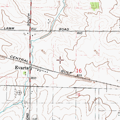 Topographic Map of Everts International Airport (historical), IL