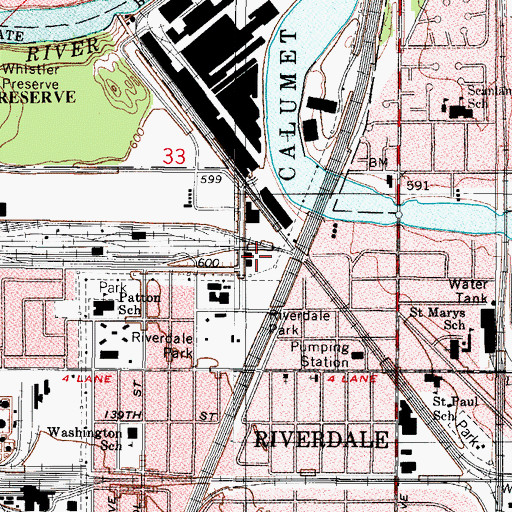 Topographic Map of Waste Management Chemical Lab Heliport, IL