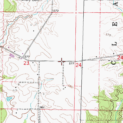 Topographic Map of Stanton Airport, IL
