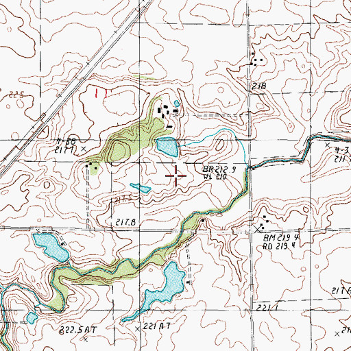 Topographic Map of Roberts RLA Airport (historical), IL