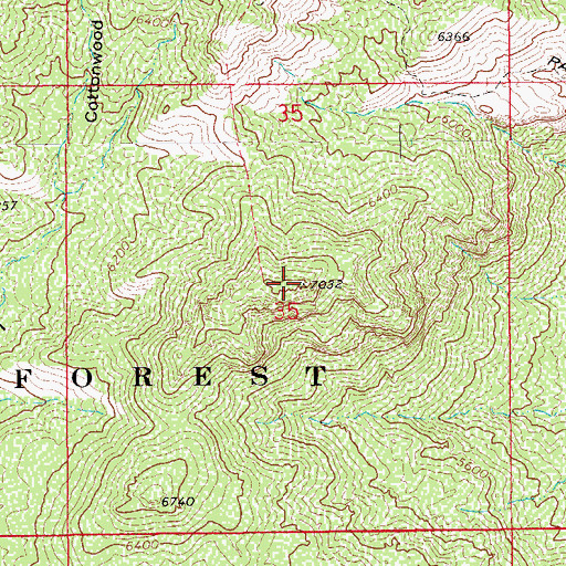 Topographic Map of Cluff Peak, AZ