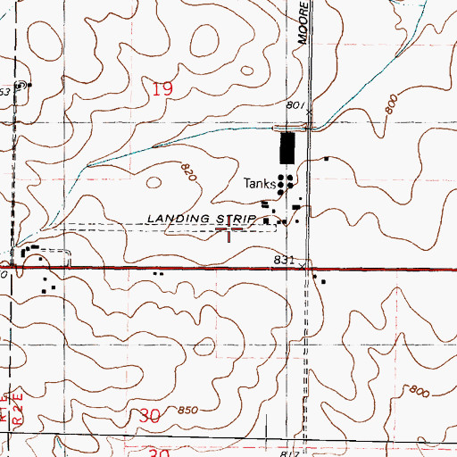 Topographic Map of Maple Hurst Farms Airport, IL
