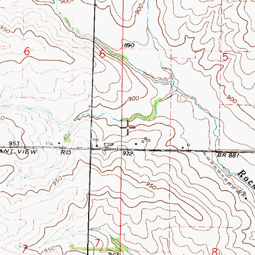 Topographic Map of Sue Rock International Airport, IL