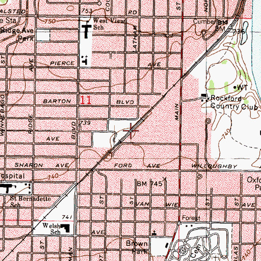 Topographic Map of Atwood Heliport, IL
