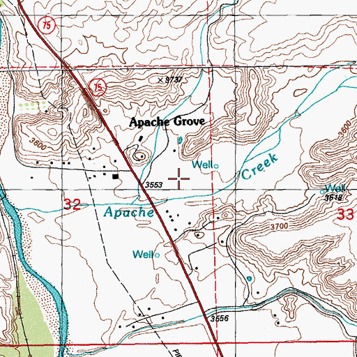 Topographic Map of Apache Gulch, AZ