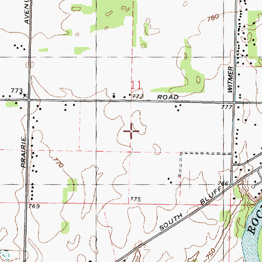 Topographic Map of Harry D Fenton Airport (historical), IL