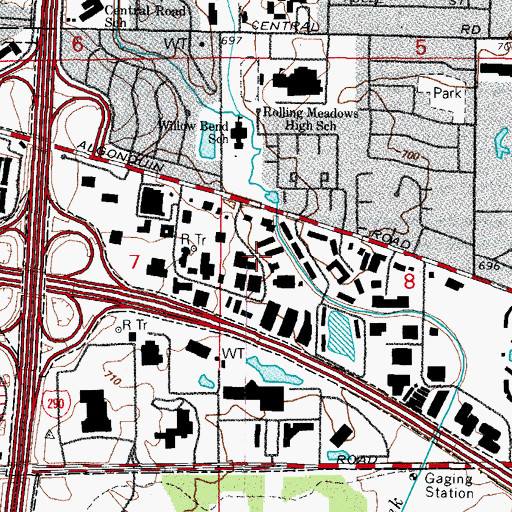 Topographic Map of Steel Supply Heliport, IL