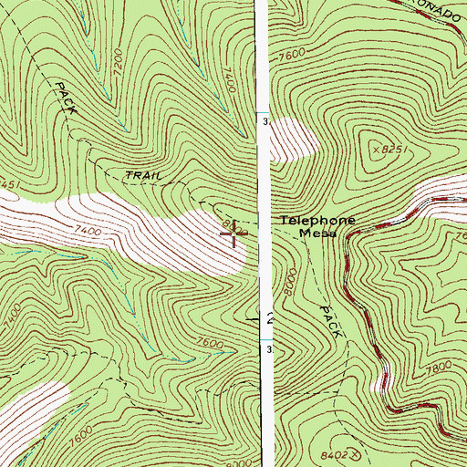 Topographic Map of Blue Range, AZ