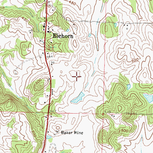 Topographic Map of Henderson Airport, IL