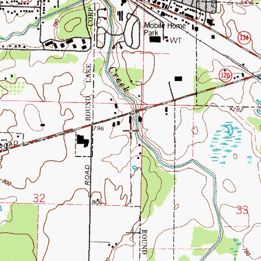 Topographic Map of Rockenbach Airport, IL