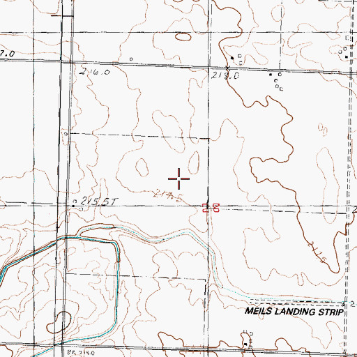 Topographic Map of John W Meils RLA Airport (historical), IL