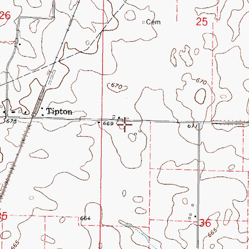 Topographic Map of Routh Airport, IL