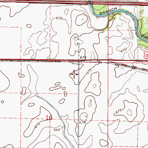 Topographic Map of Busboom RLA Airport, IL
