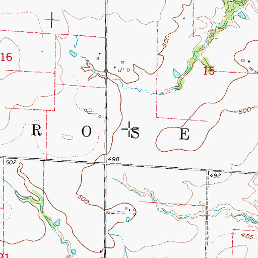 Topographic Map of Saint Rose Airport (historical), IL