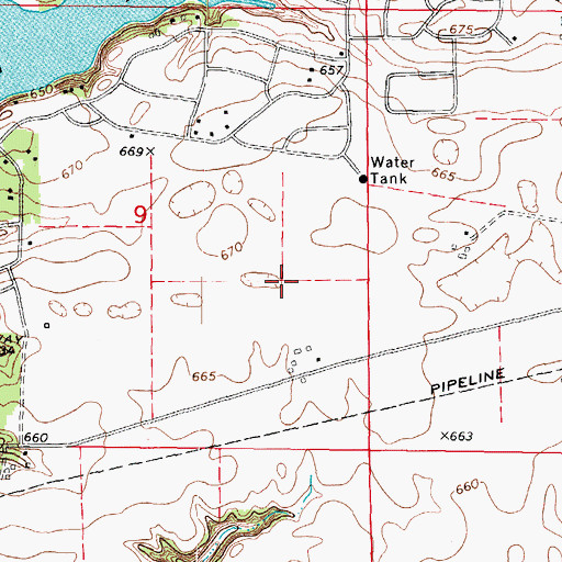 Topographic Map of Johnson Airport, IL