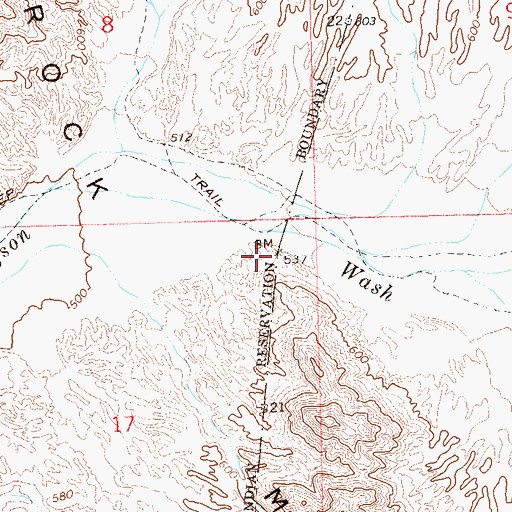 Topographic Map of Angel Point, AZ