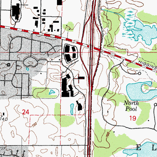Topographic Map of Marriott Heliport, IL